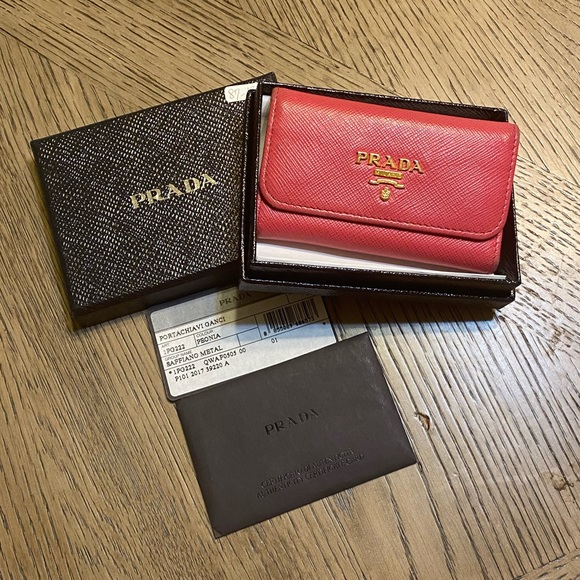 prada keychain wallet